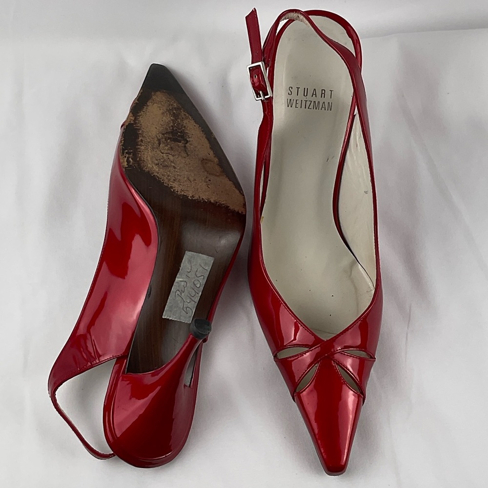 Stuart Weitzman Red Patent Leather Heels‎ - Picture 6 of 7